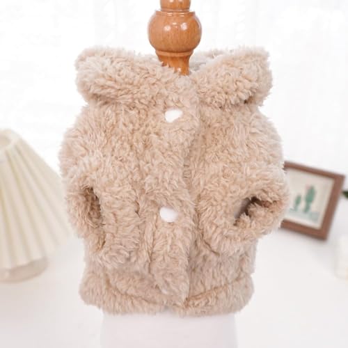 Selena Cat Bunny Ears Costume Cute Dog Kitten Hoodies Sweater Rabbit Ears Puppy Pet Apparel (Small,Beige) - color: Beige, size: Small