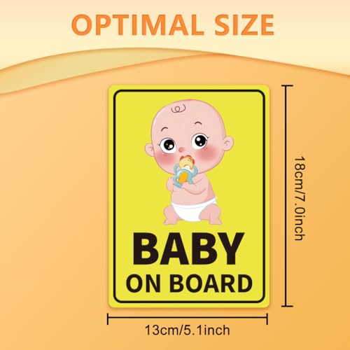 WADORN 10Pcs Infant on Board Sticker, New Born Safety Warning Sign Removable Safety Sticker Notice Board Waterproof Infant in Car Vinyl Decals for Car Rear Side Windows Bumpers 7.08x5.12 Inch - style: Infant On Board