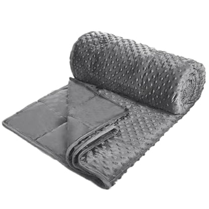 ALANSMA Reversible Weighted Blanket for All Season, Luxury Velvet, Warm and Cool, Adult 5Lb Grey Weighted Blanket, Enjoy Sleeping Anywhere(Grey,35"x48" 5.5lbs) - color: Grey, size: 35''x48'' 5.5lbs