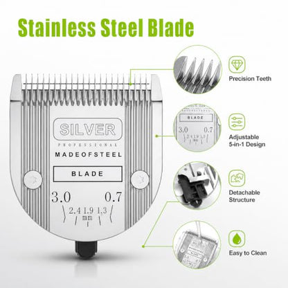 5 in 1 Replacement Blade Compatible with WAHL Bravura Chromado Creativa - color: 1 Pack Silver