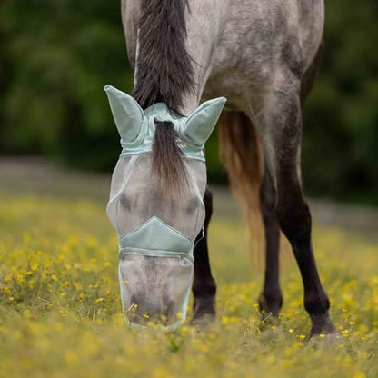 Equinavia Algard Horse Fly Mask with Nose Cover, Soft Mesh Full Face Design - color: Misty Jade, size: Pony