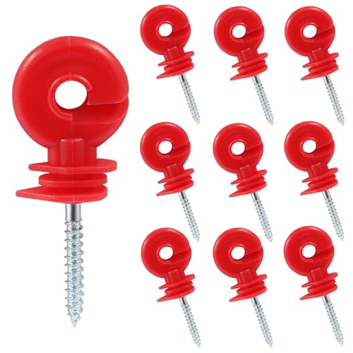 Red Electric Fence Insulator, 10Pcs, 91mm/3.58 inch - color: Red