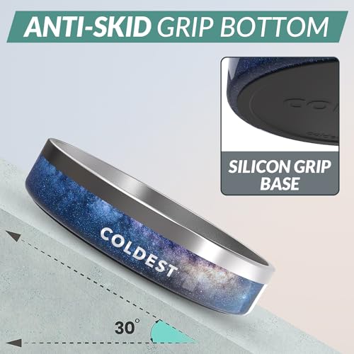 Coldest Dog Bowl - Anti Rust Metal, Non Slip, 3 Layers Insulated Stainless Steel Dog Bowls - Spill Proof & Heavy Duty - Water Bowl for Dogs, Cats & Pets, Dish Washer Safe (21 oz, Into The Beyond) - color: Into The Beyond, size: 21 oz