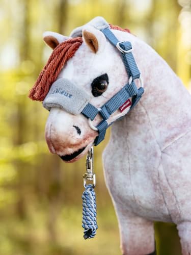 LeMieux Toy Pony Vogue Halter & Leadrope - Ages 3+ - Fleece Padded Noseband - Adjustable Strap - Machine Washable - Ice Blue - One Size - color: Ice Blue