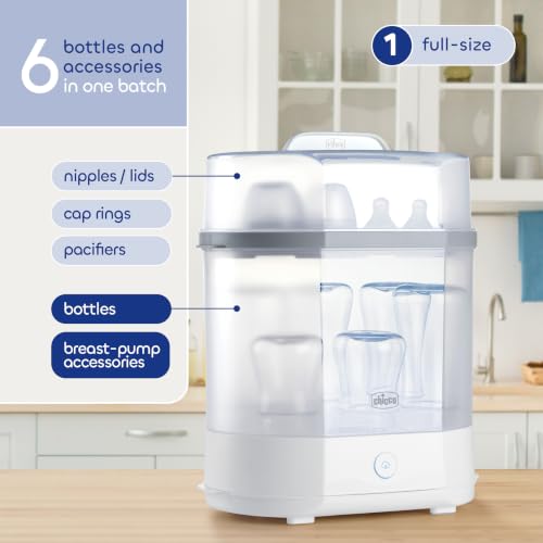 Chicco 3-in-1 Electric Steam Sterilizer for Baby Bottles & Accessories - size: Countertop Sterilizer, style: 3-in-1 Modular Sterilizer - New Model