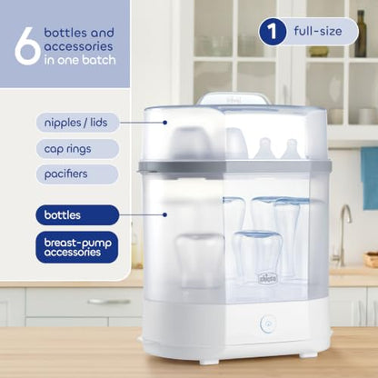 Chicco 3-in-1 Electric Steam Sterilizer for Baby Bottles & Accessories - size: Countertop Sterilizer, style: 3-in-1 Modular Sterilizer - New Model