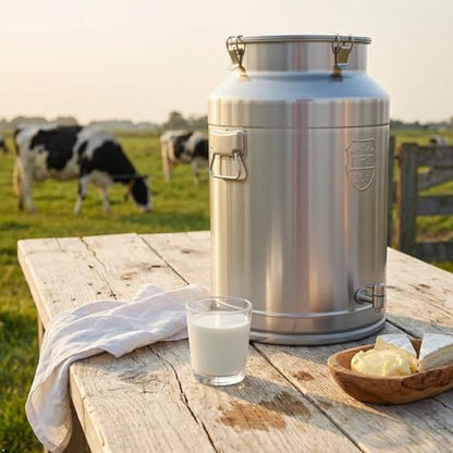 Milk Can with Spout, 20-Gallon Milk Jug Container with Sealed Lid - size: 2560 Ounces