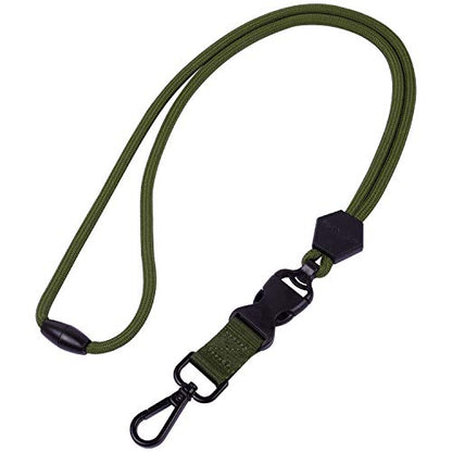 Wisdompro 23 inch Round Cord Lanyard with Safety Breakaway Buckle - color: Army Green