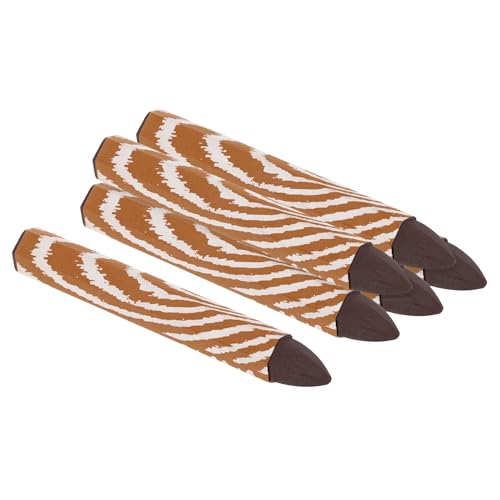 PATIKIL Lumber Marking Crayons, 6 Pack 4"x0.55" Hex Wax Tire Marker Crayons Dark Brown - color: Dark Brown