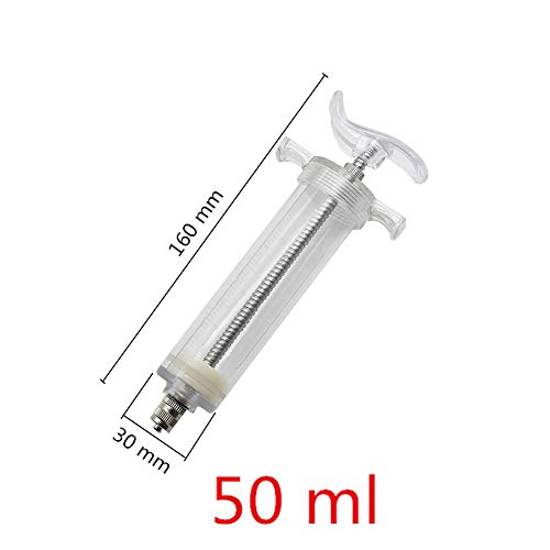 50ML Young Bird Feeding Syringe Set with 6 Tubes and 2 Spoon | Feeding Tubes for Birds Parrot,Hand Young Bird Feeder,Curved Gavage Tubes,Stainless Steel Metal Feeding Spoon - size: 50ML