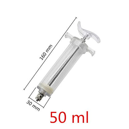 50ML Young Bird Feeding Syringe Set with 6 Tubes and 2 Spoon | Feeding Tubes for Birds Parrot,Hand Young Bird Feeder,Curved Gavage Tubes,Stainless Steel Metal Feeding Spoon - size: 50ML