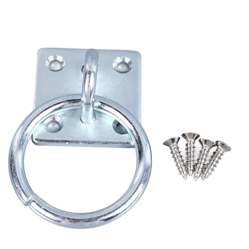 Tie Ring,Tie Ring Plate Horse Barn Supplies for Stable Horse Bathing | Tie Ring for Horses, Metal Block Tie Ring Replacement Hitching Rings Tie down ﻿