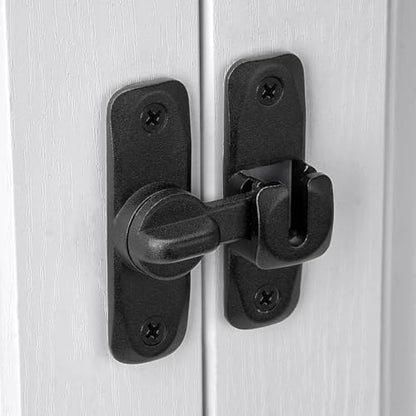 Matte Black Barn Door Latches,90/180 Degree Gate Lock_B - color: Matte Black