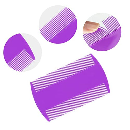 4 Pcs Lice Combs, Flea Combs, Double Sided Headlice Combs, Headlice Treatment for Dogs, Cats (White)