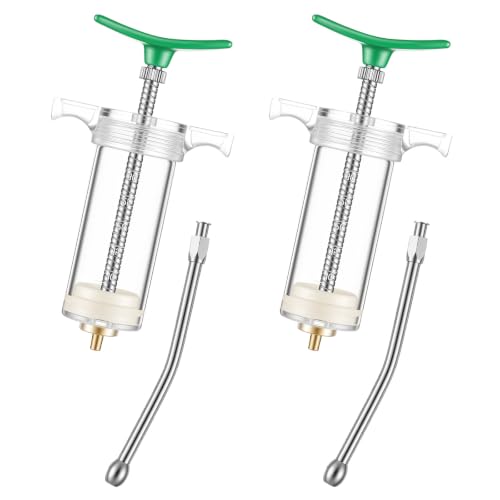Threlaco 30ml 2 Pcs Drench Gun for Goats, Sheep & Cattle - size: 30ml