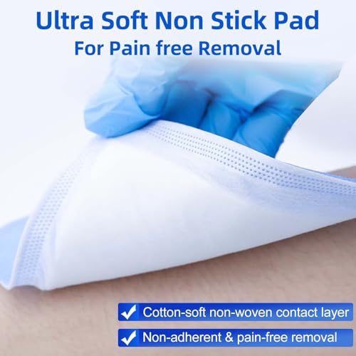 Niceful Super Absorbent Wound Dressing 5" x 5" (10 Pcs) – Sterile Non Stick Gauze Pads for Wound Care, Heavy Exudate Large Bandages for Pressure Ulcers, Bedsores, Diabetic Foot Ulcers - size: 5"x5"(10PCS)