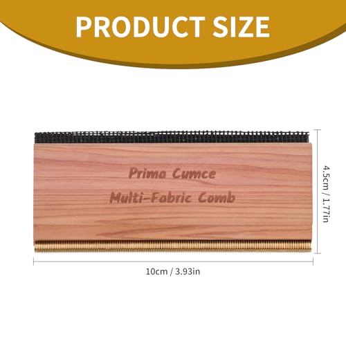 Cashmere Comb – 100 x 44 x 10mm Multi-Fabric Shaver for Clothing – Durable Cedar Wood Comb with Metal Pick – Easy to Use and Portable Fiber Cloth Pilling Remover Ideal for Sweaters, Fuzz - color: 1pcs New