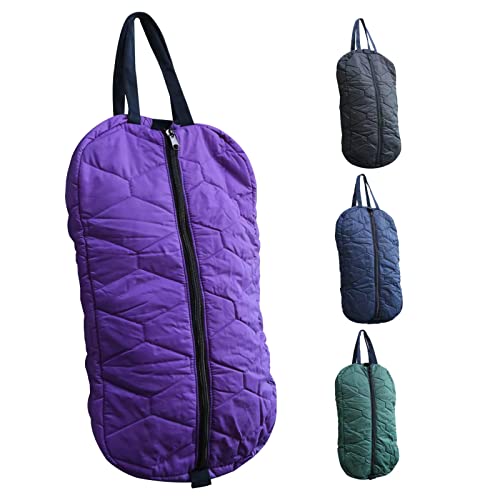 Bridle Bag for Horses, Durable Nylon Bridle Halter Bag with 3 Layers Padded Horse Tack Carry Bag-Large Capacity Protect Tack - color: Purple