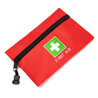 Red Emergency Pouch - Small Travel First Aid Bag for Car, Home, Office & Outdoors (8.3x5.5) - style: 8.3x5.5inch