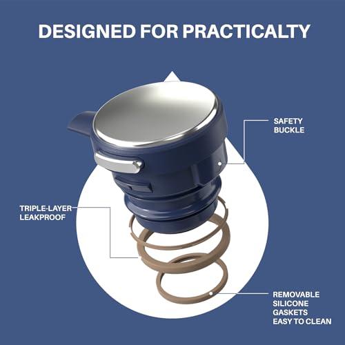 IDEUS Thermal Coffee Carafe 68oz, Beverage Dispenser Navy Blue - color: Navy Blue, size: 68 Ounces