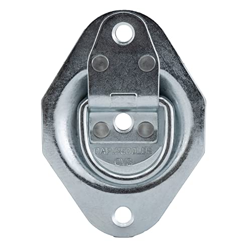 RecPro RV D-Ring Tie Down Anchors, 2,500 lb, 4-Pack - color: 2,500 lb capacity, size: 4 Pack
