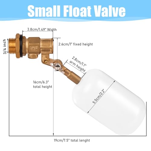 1/2 Inch Float Valve, Water Level Control Auto Fill Valve