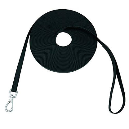 Waterproof Dog Training Leash 50FT 30FT 15FT 10FT 5FT Heavy Duty Recall Long Lead for Large Medium Small Dogs (10FT, Black) - color: Black, size: 10FT