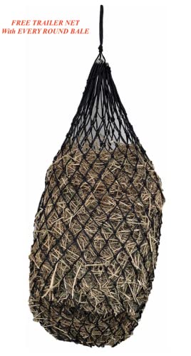 KNOTLESS HEAVYDUTY 4-5mm Thick Round Bale Slow Feed Hay Net (4x5)