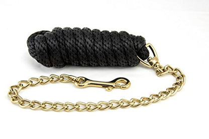 Basic Poly Lead Rope with Chain - color: Black