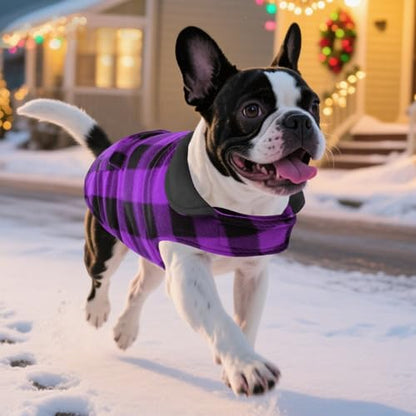 ASENKU Reversible Dog Winter Coat, Dog Jacket for Small Medium Large Dogs - color: Purple, size: X-Small