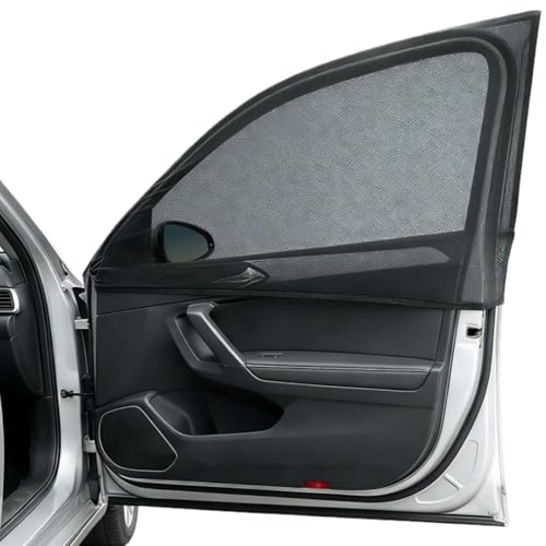 2 Pack 21''x40'' Car Front Side Window Screen Mesh Shades for Camping | Breathable Mesh Car Window Sunshade for SUVs Cars UV-Protection Car Camping Overnight Sleeping Car Window Shade for Baby - size: Front Side Window Shade