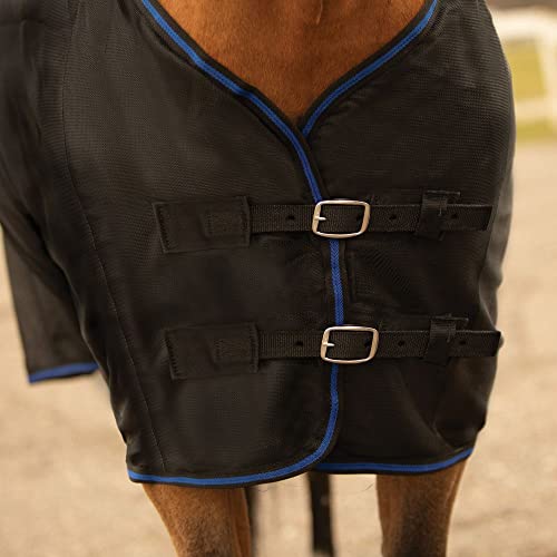 Air Mesh Horse Stable Sheet | Enhanced with Ceramic Therapy | Accelerates Recovery | Ideal for Pre-Performance Warm-Up | Comfortable & Contoured Fit - size: 80