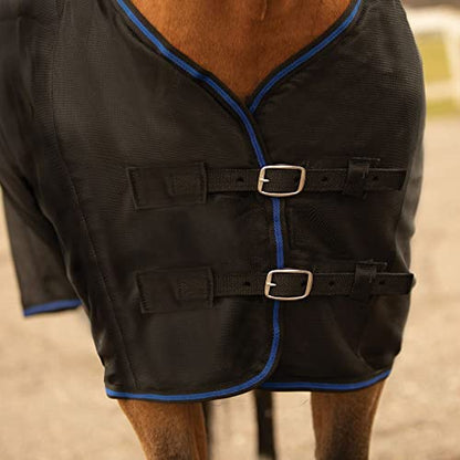 Air Mesh Horse Stable Sheet | Enhanced with Ceramic Therapy | Accelerates Recovery | Ideal for Pre-Performance Warm-Up | Comfortable & Contoured Fit - size: 74