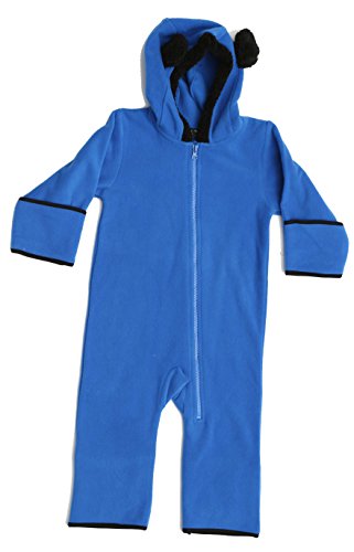 At The Buzzer Baby Boys Fleece Pram Snowsuit Bunting - color: Royal / Black, size: 3-6 Months