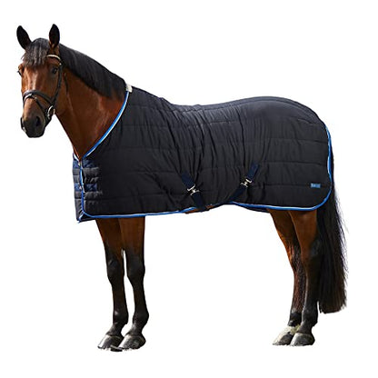 Horze Glasgow Anti-Slip Stable Horse Blanket (100g Fill) - Dark Blue - 78 in - size: 78 in