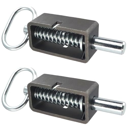 5/8" Weld-On Spring Latch Assembly, Trailer Gate Latch with Plain Tube | Spring Loaded Bolt, Trailer Gate Latch, Pack of 2