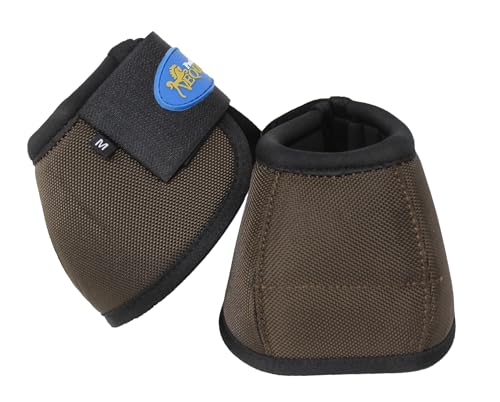 Horse Medium Ballistic Overreach No-Turn Bell Boots Brown 4109BR-M