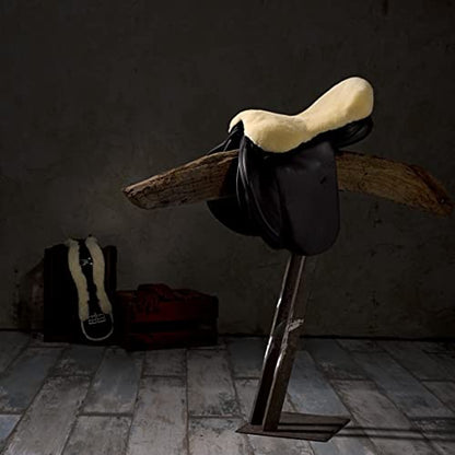Werner Christ Horse Saddle Seat Saver English,Made of Real Sheepskin in Natural Size Full - color: Natural
