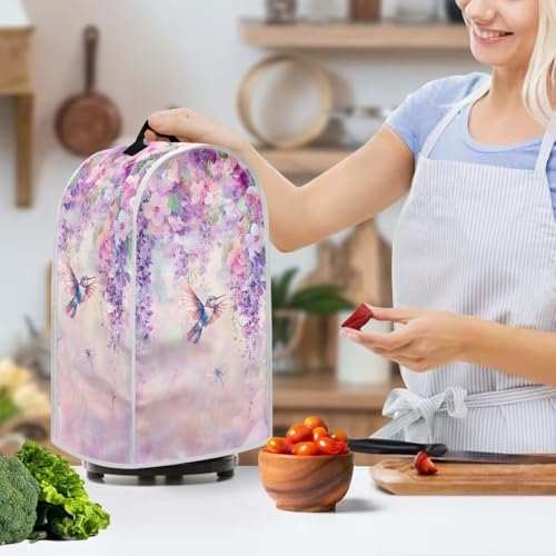 Blender Cover, Blender Dust Cover Universal Small Appliance Cover Comfortable Anti Scratch Blender Protective Cover Fashion Blender Organizer Flowers and Hummingbirds - color: Flowers And Hummingbirds