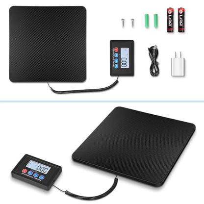 Fuzion Shipping Scale, 440LB x 10g High Accuracy Postal Scale, Hold & Tare - color: Black