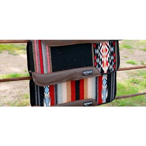 Reinsman APEX Ranahan Tacky Too Soft Breathable Non-Slip Shock-Absorbing Fleece-Lined Moisture-Wicking Contoured Back Protection Horse Riding Saddle Pad - color: Black