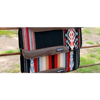 Reinsman APEX Ranahan Tacky Too Soft Breathable Non-Slip Shock-Absorbing Fleece-Lined Moisture-Wicking Contoured Back Protection Horse Riding Saddle Pad - color: Black