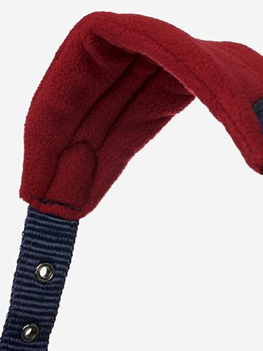 LeMieux Vogue Fleece Headcollar - Halter & Leadrope - Extra Padding, Adjustable at Curb and Poll Strap - color: Burgundy / Navy, size: cob