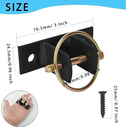 8 Pcs Water Bucket Hook with Pin Heavy Duty Wall Mounted Equestrian Bucket Hooks Hangers Horse Feed Bracket for Horse Stall Stable Barn,Black