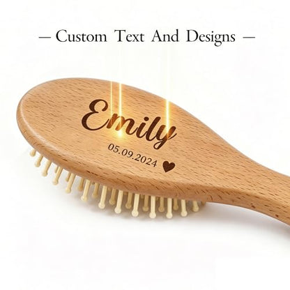Personalized Baby Brush and Comb Set Custom Cradle Cap Brush Personalized Baby Gifts Baby Hair Brushes Set for Newborns Girls Boys Newborns Toddler Baby Grooming Kit (Design 1) - color: Design 1