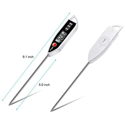 Meat Food Thermometer, Digital Candy Cooking Thermometer, Kitchen Cooking Thermometer Instant Read for BBQ Grill, Oil, Milk, Bath Water, Deep Fry, Candle Temperature
