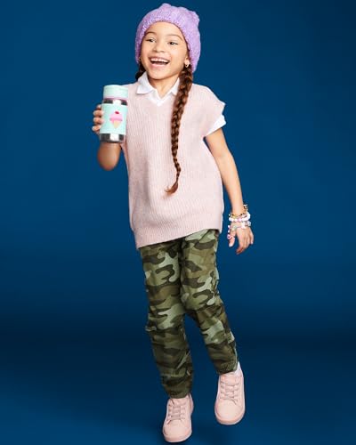 Skip Hop Toddler Sippy Cup with Straw, Sparks Stainless Steel Straw Bottle, Ice Cream - color: Ice Cream