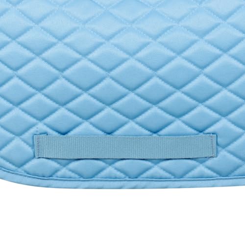 TuffRider Basic Pony Saddle Pad – Diamond Quilted, Flannel Lined, Breathable Schooling Pad for Horses - color: Light Blue