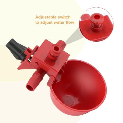Wontee Chicken Waterer Cups 10PCS Automatic Poultry Water Feeder for Chicks Turkeys Ducks Goose Quail
