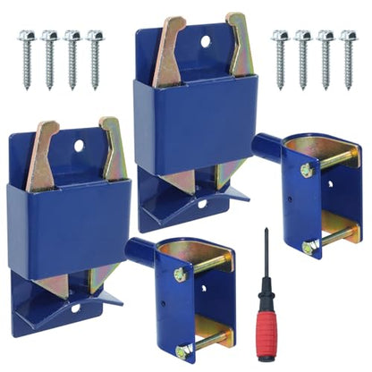 2PK S16100300 Heavy Duty Two Way Gate Latch, Blue, 1-5/8" to 2" Dia - color: 2XS16100300